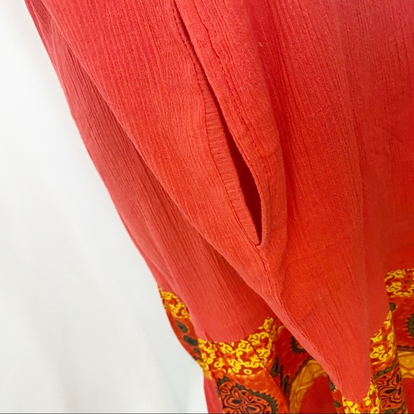 VTG Boho Embroidered Flowy Maxi Dress Long Dress - Picture 6 of 9